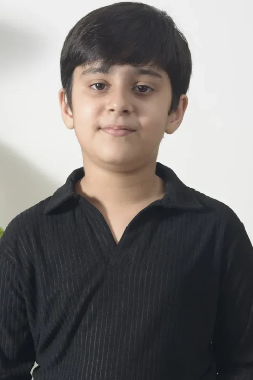 Black Drop Needle Poly Shirt for Boys